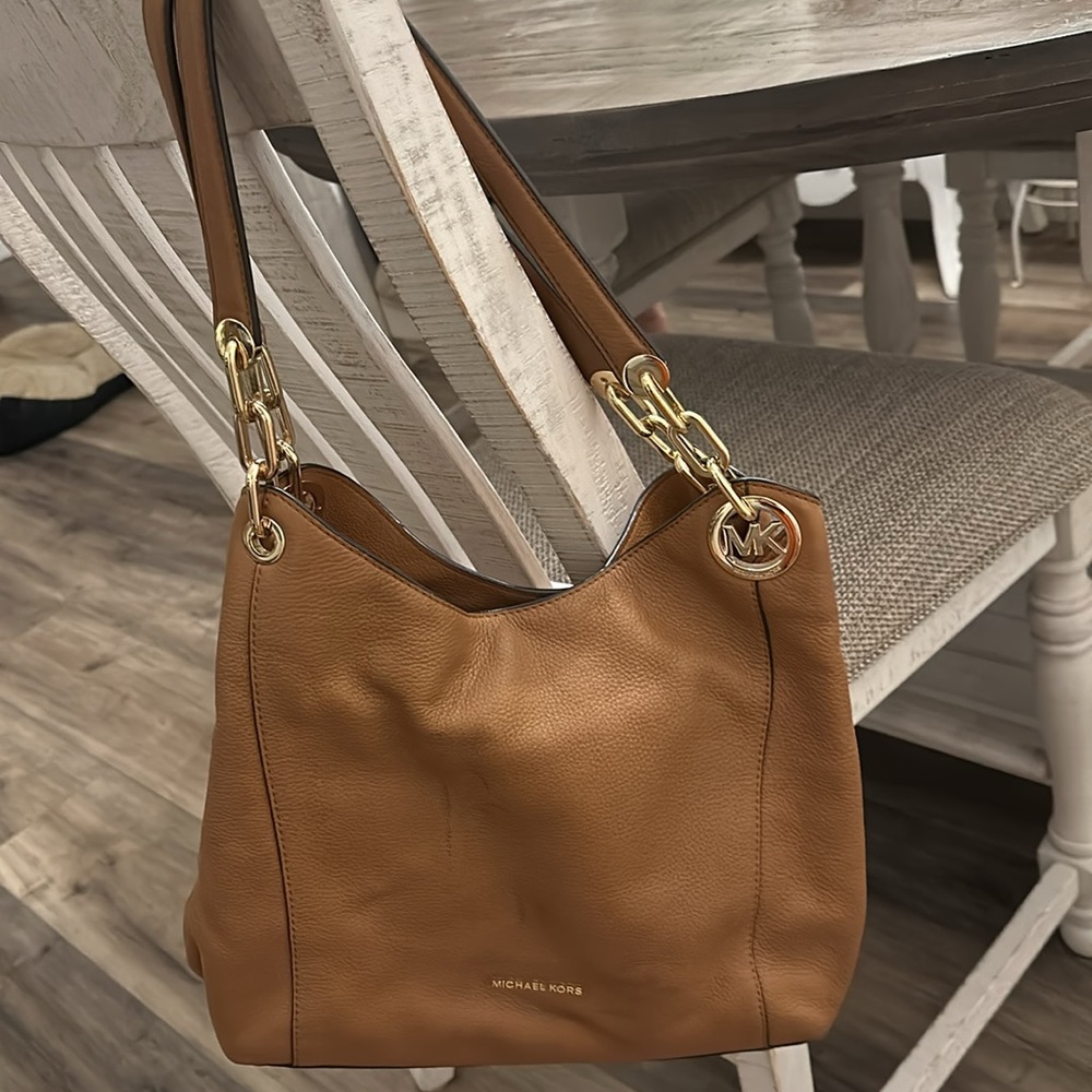 Michael Kors pebble grain leather satchel